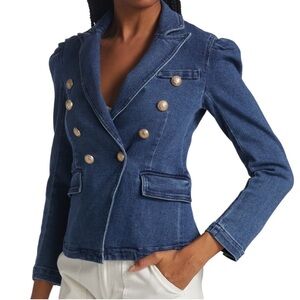 EUC Generation Love Sutton Double Breasted Button Font Denim Jacket - Size XS